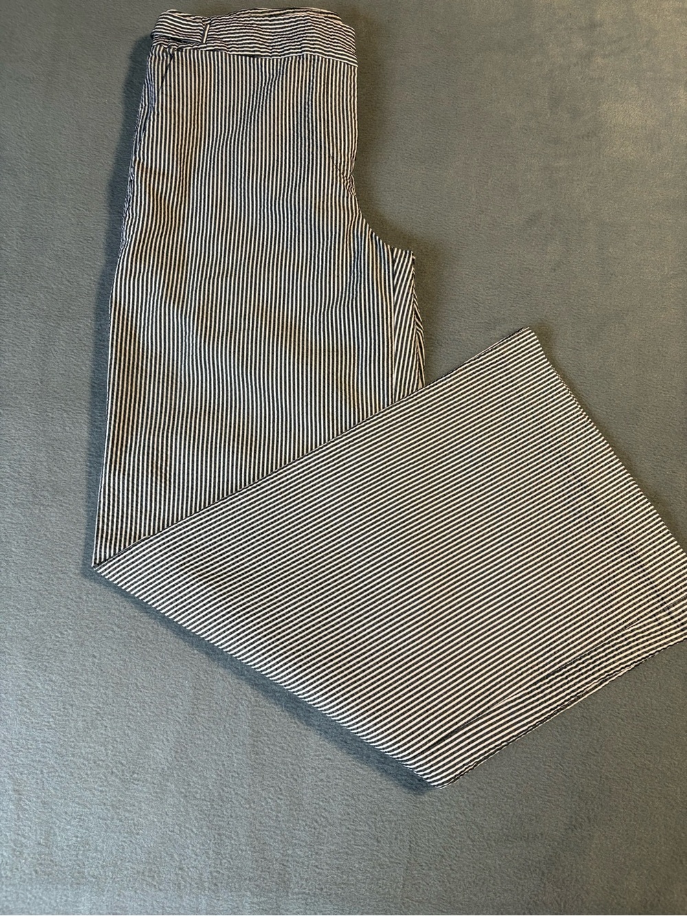 Liz Claiborne Black and White Striped Wide Leg Pants